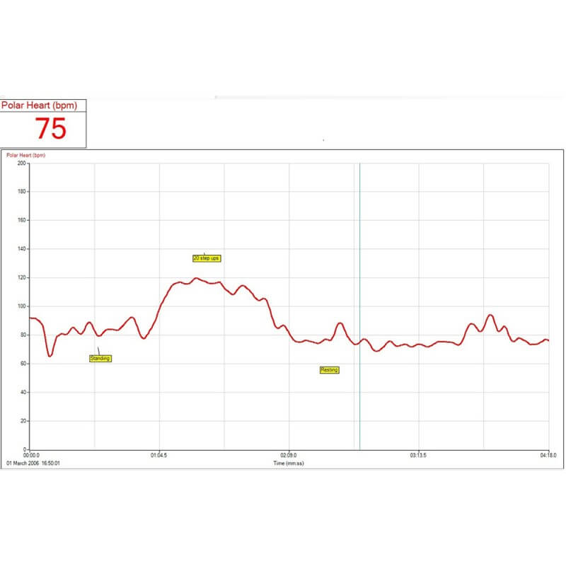 polar heart rate sensor graph